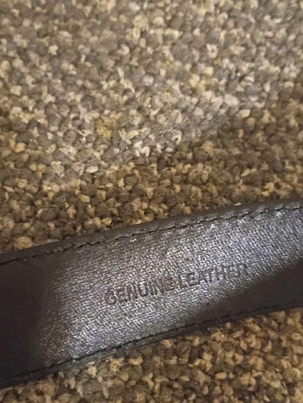 Men's Florsheim Classic Black Leather Belt Size 38